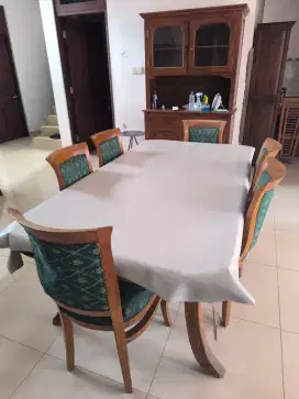 Meja Makan Kayu Kursi lengkap
