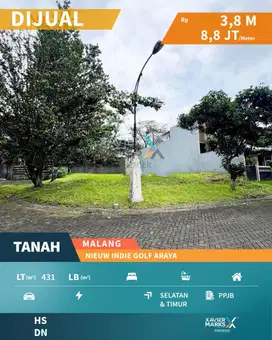 Tanah Kavling Hook Nieuw Indie Golf Araya, Blimbing Kota Malang