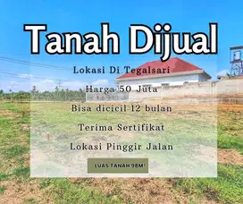 Tanah dijual di Tegalsari Banyuwangi 50 Juta