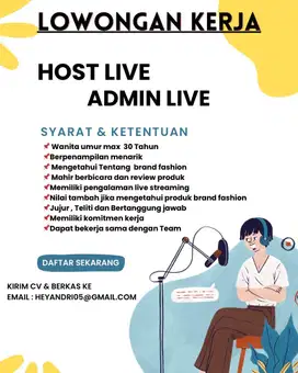 LOWONGAN KERJA HOST & ADMIN