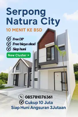 Rumah 2 lantai tanpa DP di Serpong Tangerang selatan
