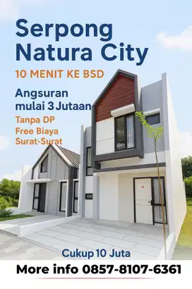 Rumah 2 lantai tanpa DP di Serpong Tangerang selatan
