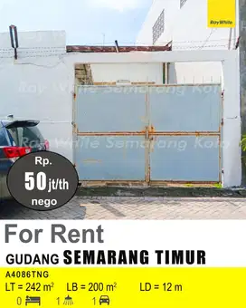 DISEWAKAN GUDANG DI SEMARANG TIMUR A4086