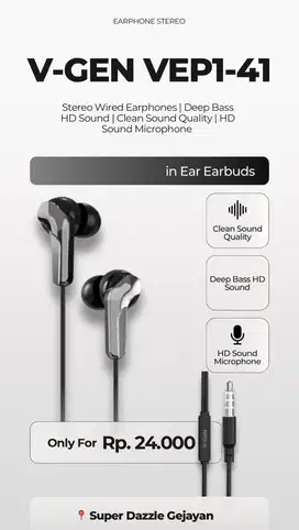 V-GEN VEP1-41 Headset Stereo