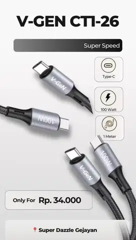 V-GEN CT1-26 USB DATA CABLE