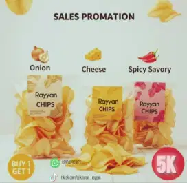 Keripik singkong dan ubi anera rasa manis gurih pedas balado