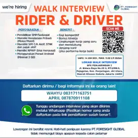 Loker untuk rider & driver LM