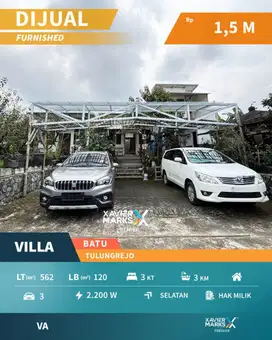 Dijual Cepat Villa Kebun Hook Luas Nyaman di Tulungrejo, Kota Batu