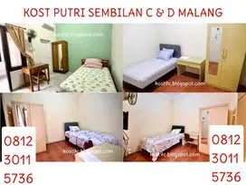 Kost Kos Putri Malang dekat UB, UMM kampus 2, UM, UIN Maliki, ITN