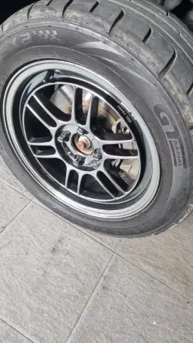Set velg RPF1 black chrome 15 inch JFLuxury + ban SX2