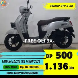 YAMAHA FAZZIO LUX TAHUN 2024 BERGARANSI, MESIN HALUS, BODI MULUS