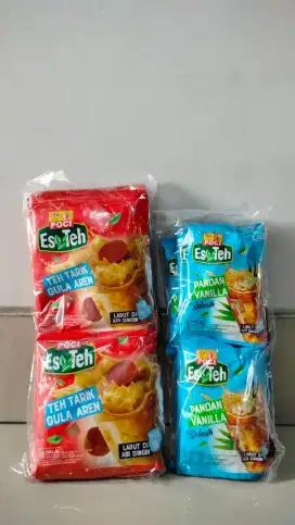 ES TEH POCI (TEH TARIK GULA AREN&PANDAN VANILLA+SELASIH)
