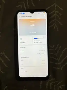 Oppo A18 4/128 fulset mulus no minus bisa tt dibawahnya