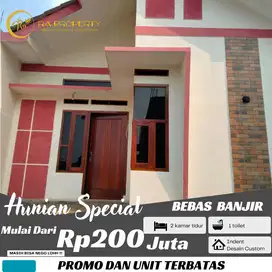 Rumah minimalis 2 kamar desain modern 10 menit dari stasiun KRL