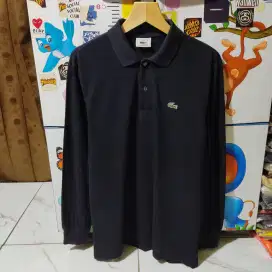 Kaos polo Long Sleeve Lacoste Vintage colour black Size M