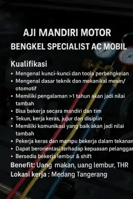 Membutuhkan Mekanik AC Mobil