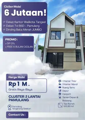 Siap Huni Spek Bata Merah Jumpo Dekat Ke Kantor Walikota Tangsel