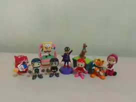 Figure kecil borongan, Bdaman,spongebob,garfield