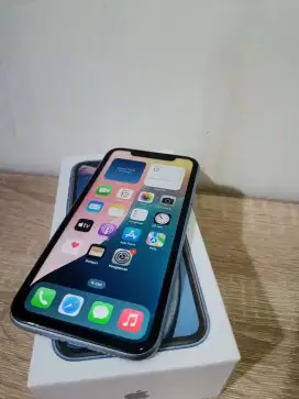 iPhone XR 128GB Biru Lengkap