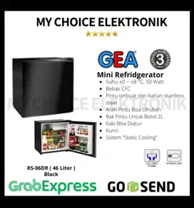 GEA Kulkas Portable RS-06DR/RS-06 DR (Black)