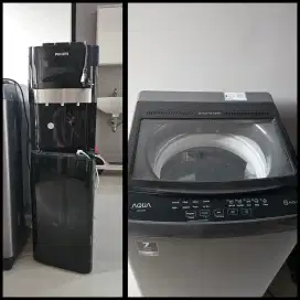 Dijual mesin cuci top loading Aqua dan Dispenser Philips