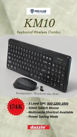 Keyboard wireless combo Km10 rexus