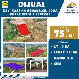 Kavling murah 5 ha Romangloe Gowa