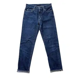 UNIQLO KAIHARA SELVEDGE DENIM SLIM FIT TAPERED INDIGO BLUE JEANS (28)