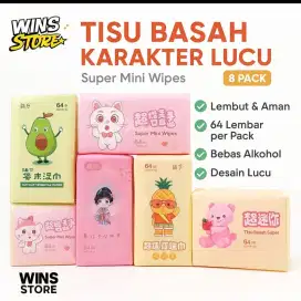 Tisu basah karakter lucu