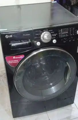 Mesin Cuci Frontloading LG 10/6kg sdh dryer 100% kering,Like new,nego