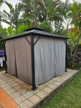 Jual Soleil 3x3 Mtr Tenda Gazebo Aluminium Metal - Hitam