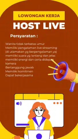 Lowongan kerja host live