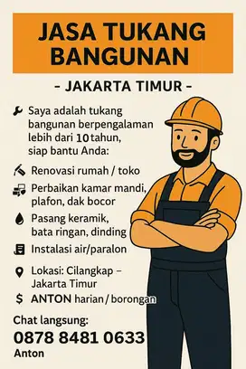 Tukang Bangunan dan Jasa estimasi/Desain