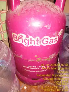 Tabung gas kosong 12 Kg (Bright Gas)