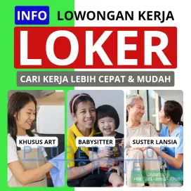 Loker wanita art, babysitter, suster lansia