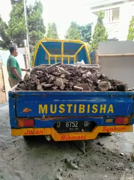 Jasa angkut & buang brangkal puing barangkal sampah daun prabotan dll