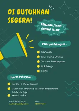 PENJAGA BOOTH CIRENG TELUR