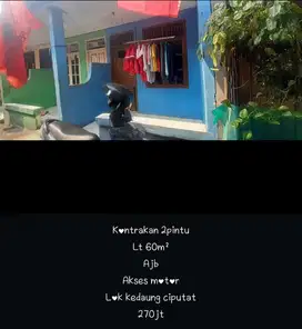 dijual rumah kontrakan 2 pintu