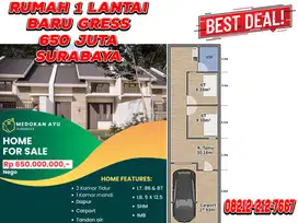 Rumah Baru 1 Lantai SHM dkt MERR OERR Medokan Ayu Rungkut Surabaya