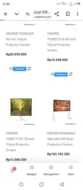 Projection Screen Portable..Draper / USA..like New