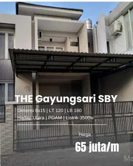 DISEWAKAN RUMAH THE GAYUNGSARI