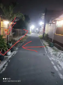 Jual tanah bonus rumah lokasi kampus UNS solo lt 210m hrg 1,4Myd nego