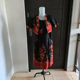 dress batik pakai vest pl