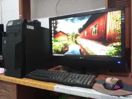 Pc lenovo intel core i5 + ram 8gb + monitor 24inch siap pakai