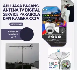 Ahli jasa pasang antena TV digital service parabola dan camera CCTV