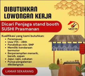 Lowongan kerja penjaga outlet sushi