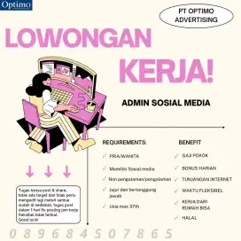 Lowongan AS sosial media admin
