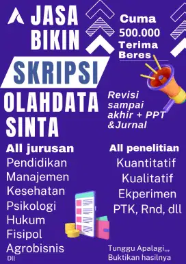 Konsultasi Skripsi, Tesis, Olahdata, Sinta