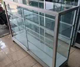 Etalase sembako Alumunium kaca
