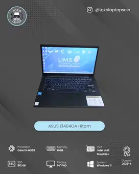 ASUS E1404GA Core i3-N305 RAM 8GB SSD 512GB FHD Garansi : 04/2026